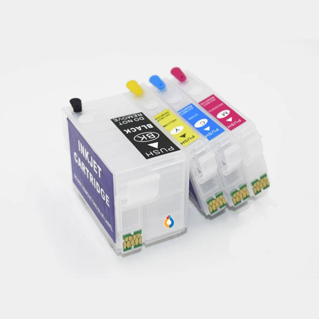 Refillable Empty 252 252XL Cartridges Compatible Printers ARC Auto Reset chip to Fill with Sublimation Pigment or dye