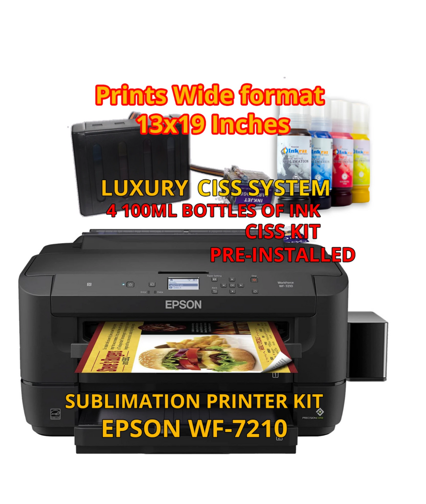 Performance-D 4x60ml Sublimation Ink Starter Kit for Epson WF-7210,  WF-7710, WF-7720, and related models - InkOwl